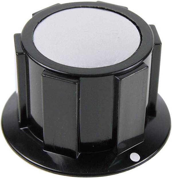Tête de bouton rotatif Cliff FC1622  noir, argent (Ø x H) 25.4 mm x 15.1 mm 1 pc(s)