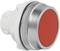 Bouton d'arrêt d'urgence rouge avec bordure argentée sur fond blanc.