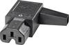Connectique pour appareils chauffants série (connecteur réseau) 43R K & B 43R012111 femelle, coudé Nombre total de pôles: 2 + PE 10 A noir 1 pc(s)