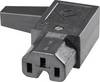 Connectique pour appareils chauffants série (connecteur réseau) 43R K & B 43R012211 femelle, coudé Nombre total de pôles: 2 + PE 10 A noir 1 pc(s)