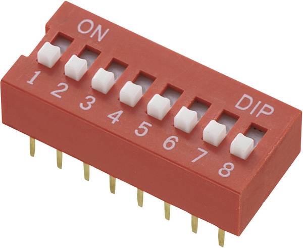 Interrupteur DIP TRU COMPONENTS 709488 Nombre de pôles 8 standard 1 pc(s)