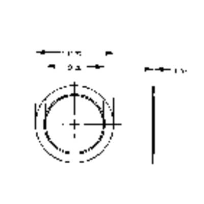 Dessin technique d'un cercle avec indications de diamètre et de dimensions ; illustre la géométrie et les mesures de pièces mécaniques.