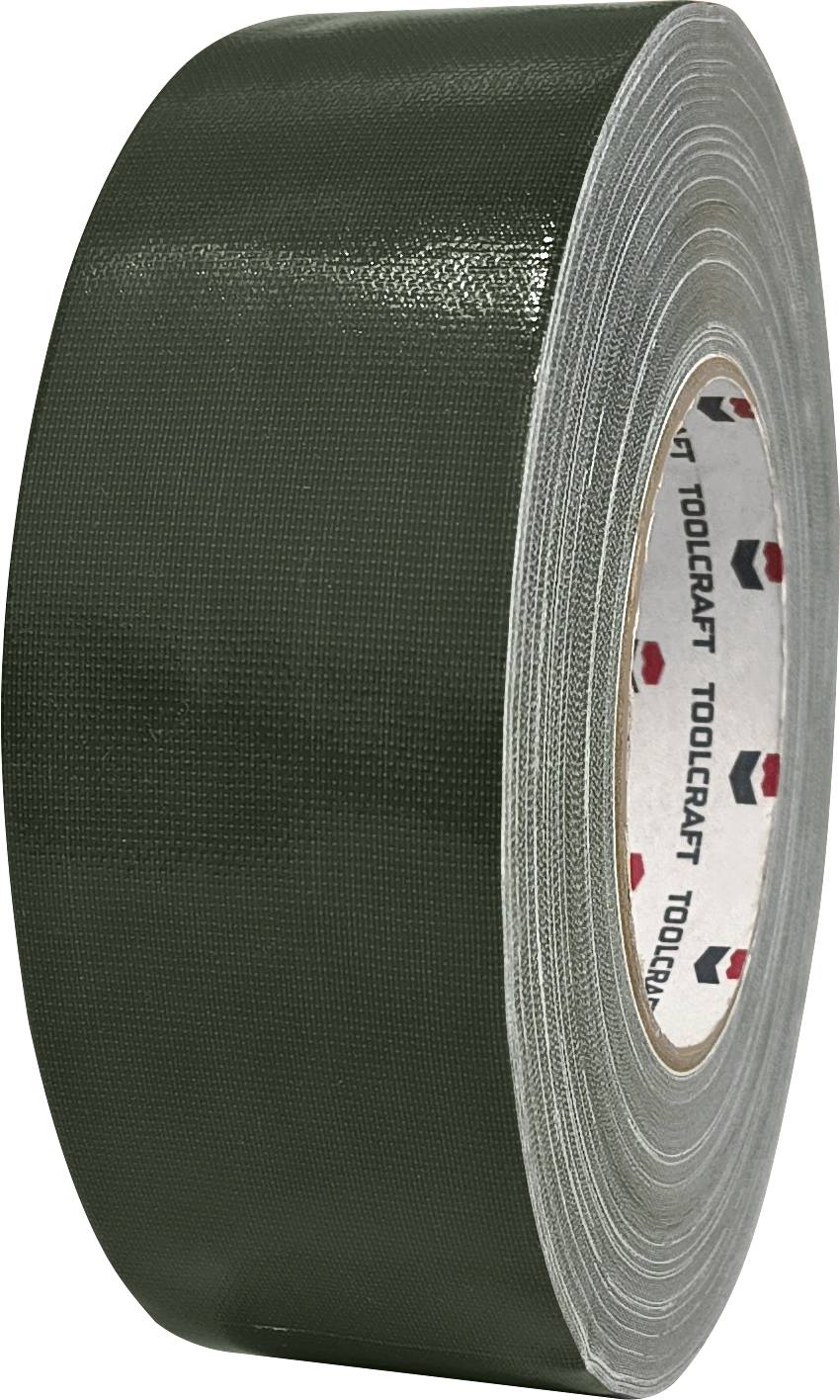 Ruban adhésif tissé militaire 80DT TOOLCRAFT 80DT vert olive (L x l) 50 m x 50 mm caoutchouc 1 pc(s)