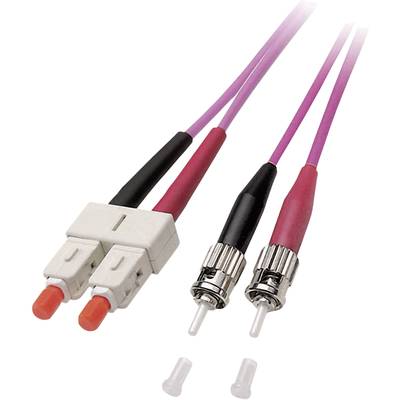 Câble de raccordement FO EFB Elektronik O0347.7,5 [1x SC mâle - 1x ST mâle] 50/125 µ Multimode OM4 7.50 m