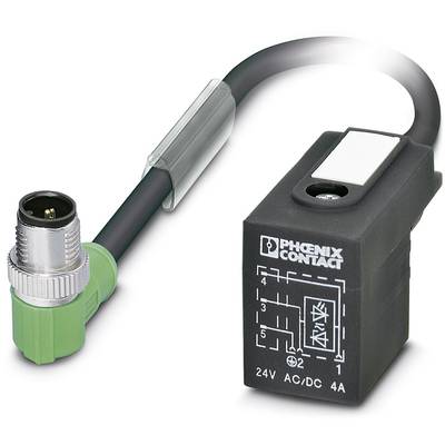 Connecteur confectionné pour capteurs/actionneurs 7.50 m Phoenix Contact SAC-3P-MR/7,5-PUR/BI-1L-Z SCO 1438901 M12 mâle 