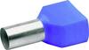 Embout double d'extrémité de câble Klauke 87714 16 mm² x 14 mm partiellement isolé bleu 100 pc(s)