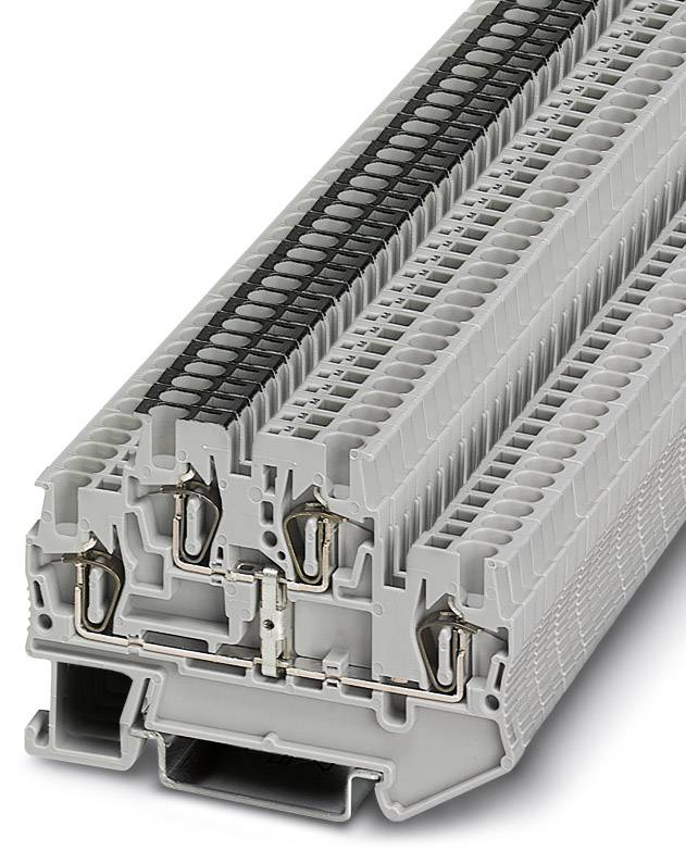 Bloc de jonction à ressort à 2 étages Phoenix Contact STTB 1,5-PV 3031526 gris 50 pc(s)
