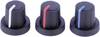 Tête de bouton rotatif PB Fastener 3/03/TPN 130006 Blk/Bl avec pointeur noir, bleu (Ø x H) 19 mm x 16 mm 1 pc(s)