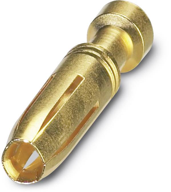 Fiche banane dorée, un connecteur électrique principalement utilisé pour établir une connexion sécurisée entre les câbles d'enceintes et les appareils audio.