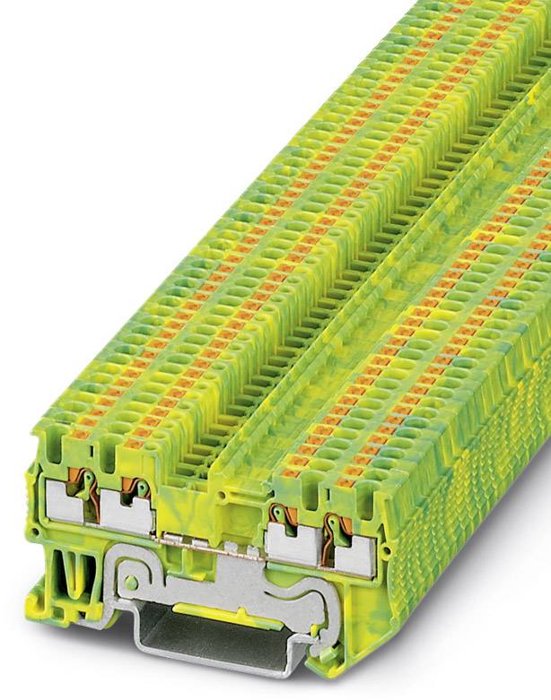 Bloc de jonction pour conducteur de protection Phoenix Contact PT 1,5/S-QUATTRO-PE 3208333 vert, jaune 50 pc(s)