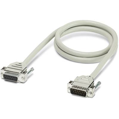 Câble série avec deux connecteurs D-Sub connectés, typique pour la connexion de modems ou d'appareils plus anciens à des ordinateurs.