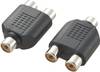 Adaptateur Y SpeaKa Professional SP-2873360 [1x Cinch-RCA femelle - 2x Cinch-RCA femelle] noir