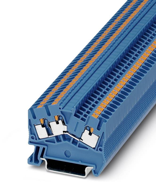 Bloc de jonction simple Phoenix Contact PTS 2,5-TWIN BU 3211906 bleu 50 pc(s)