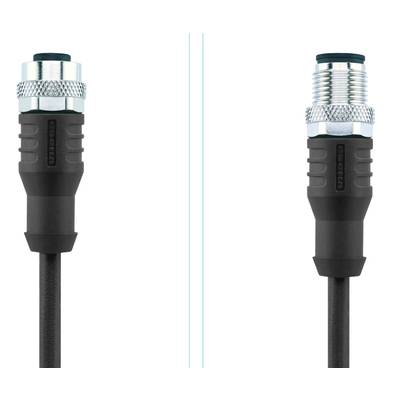 Câble de connexion blindé M12 pour capteurs/actionneurs "Automation Line" Escha AL-WAKS4-5-AL-WASS4/S370 8046283 Pôle: 4