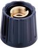 Tête de bouton rotatif Mentor 333.6 avec pointeur noir (Ø x H) 28 mm x 17 mm 1 pc(s)