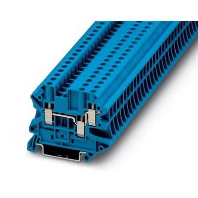 Bloc de connexion électrique bleu avec plusieurs points de connexion, adapté aux applications industrielles.