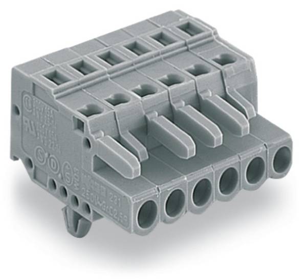 Boîtier femelle pour câble série 231 WAGO 231-119/008-000 Nbr total de pôles 19 Pas: 5 mm 10 pc(s)