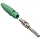 BKL Electronic 072152-P Fiche banane mâle, droit Ø de la broche: 4 mm vert 1 pc(s) Piece