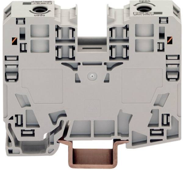 Borne de passage WAGO 285-135 16 mm ressort de traction Affectation: L gris 1 pc(s)