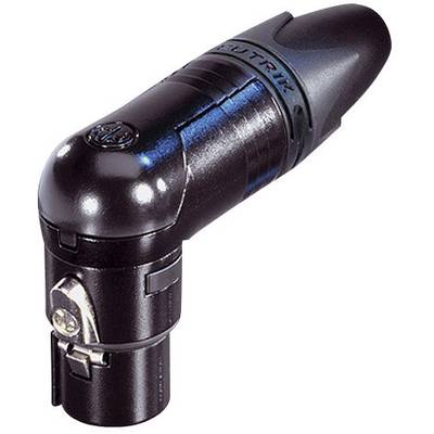 Fiche audio noire, droite, avec boîtier métallique, adaptée aux connexions dans les appareils audio.