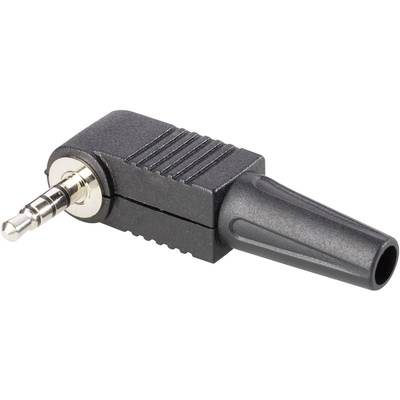Jack 3.5 mm mâle, coudé BKL Electronic 1107019 Nombre de pôles: 4 stéréo noir 1 pc(s)-0