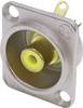 Cinch/RCA embase femelle, contacts droits Neutrik NF2D4 Nombre de pôles: 2 argent, jaune 1 pc(s)