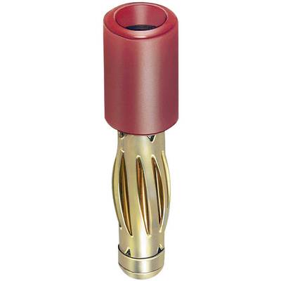 Un adaptateur laser rotatif rouge et or avec une surface supérieure cylindrique lisse et une partie médiane striée. Idéal pour des mesures précises.