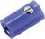 Connecteur de câble bleu avec vis métallique, de forme cylindrique, destiné à la connexion sécurisée de câbles électriques.