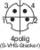 Diagramme d'une fiche à 4 pôles avec numérotation des pôles de 1 à 4 et étiquette '4pdlg (Connecteur S-VHS)'.