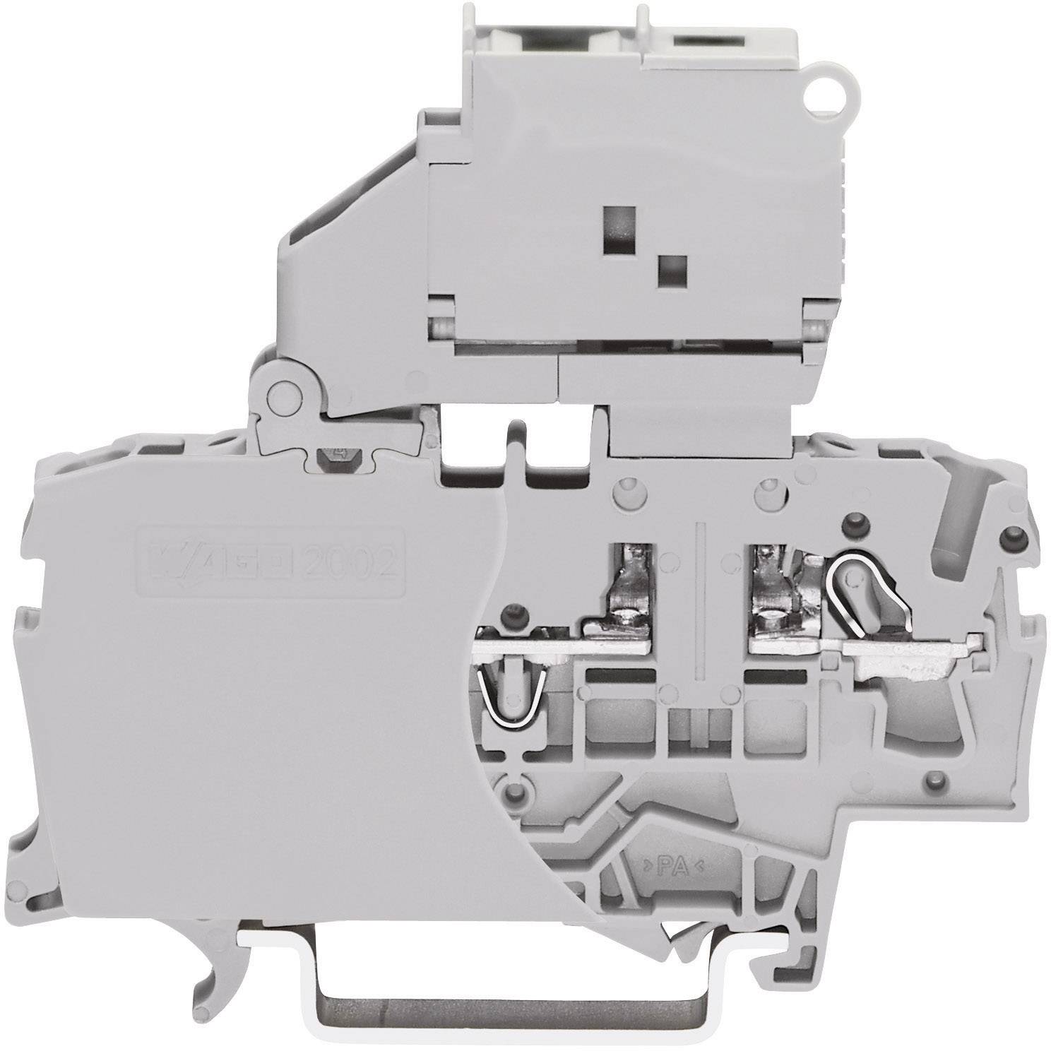 Bloc de jonction à fusibles WAGO 2002-1611 6.20 mm ressort de traction Affectation: L gris 1 pc(s)