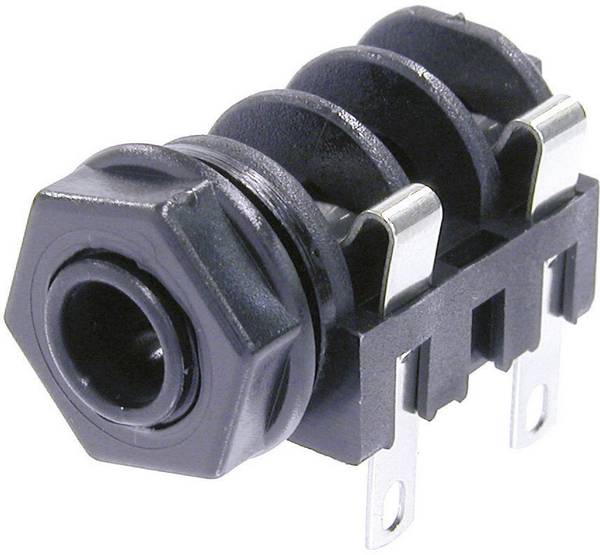Jack 6.35 mm embase femelle horizontale Neutrik NMJ4HF-S Nombre de pôles: 2 mono noir 1 pc(s)