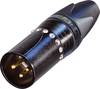 XLR mâle, droit Neutrik NC3MXX-B-CRYST Nombre de pôles: 3 noir 1 pc(s)