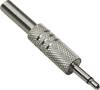 Jack 3.5 mm mâle, droit BKL Electronic 1107007 Nombre de pôles: 2 mono argent 1 pc(s)