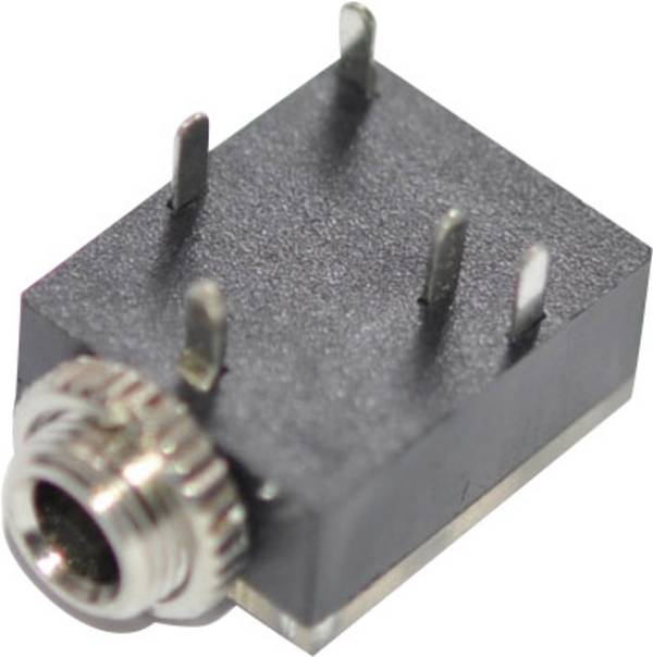 Jack 3.5 mm embase femelle horizontale TRU COMPONENTS 734101 Nombre de pôles: 3 stéréo noir 1 pc(s)