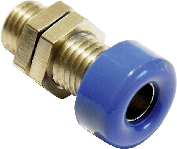 Douille banane Ø de la broche: 4 mm Schnepp 734381 bleu 1 pc(s)