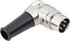 Connecteur rond DIN mâle, coudé TRU COMPONENTS 1578995 Nombre de pôles: 5 argent 1 pc(s)