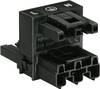 WAGO Distributeur en H Alimentation mâle, Alimentation femelle - Alimentation femelle Nombre total de pôles: 2 + PE noir 1 pc(s)