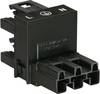 WAGO Distributeur en H Alimentation mâle - Alimentation femelle, Alimentation femelle Nombre total de pôles: 2 + PE noir 1 pc(s)