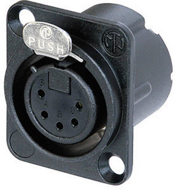 XLR embase femelle, contacts droits Neutrik NC5FD-LX-B Nombre de pôles: 5  noir 1 pc(s)