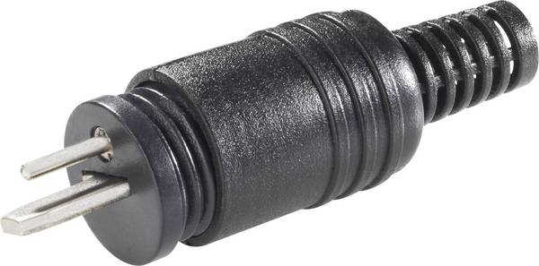 Fiche haut-parleur mâle, droit BKL Electronic 0205003/K Nombre de pôles: 2  noir 1 pc(s)
