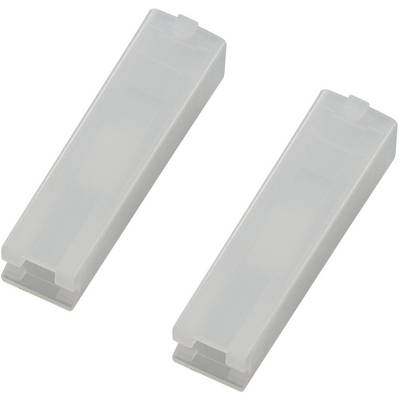 Deux boîtes en plastique transparentes rectangulaires, placées côte à côte.