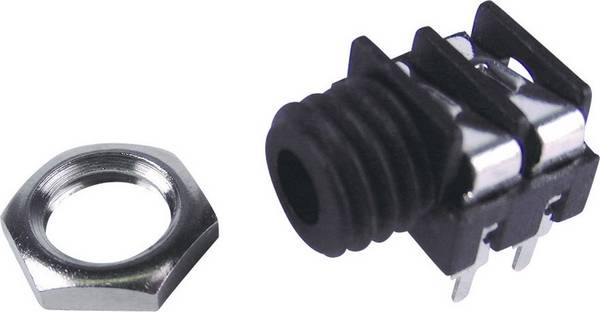 Jack 3.5 mm embase femelle horizontale Cliff FCR1281 Nombre de pôles: 2 mono noir 1 pc(s)