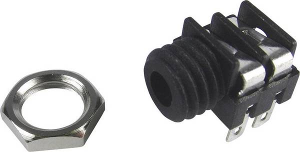 Jack 3.5 mm embase femelle horizontale Cliff FCR1291 Nombre de pôles: 2 mono noir 1 pc(s)