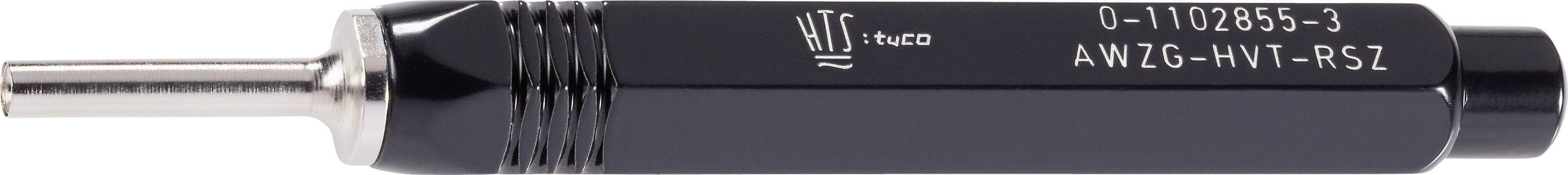 Un tournevis noir portant l'inscription 'O-1102895-3 AWZ6-HW-P5Z', avec une pointe en métal, adapté aux travaux de précision.