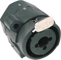 Cliff FC2470 XLR embase femelle, verticale Nombre de pôles: 3 noir 1 pc(s)-1