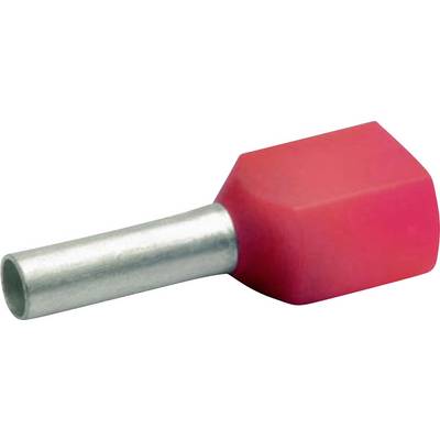 Un cosses de câble rouge avec une connexion métallique, utilisé pour des connexions électriques.