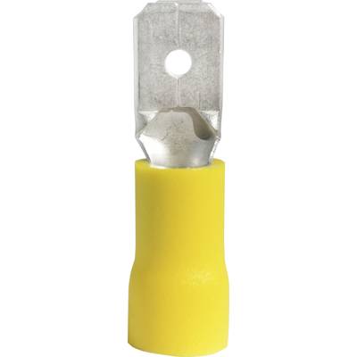 Cosse à languette mâle 6.3 x 0.8 mm Vogt Verbindungstechnik 3912S  180 ° partiellement isolé jaune 1 pc(s) 
