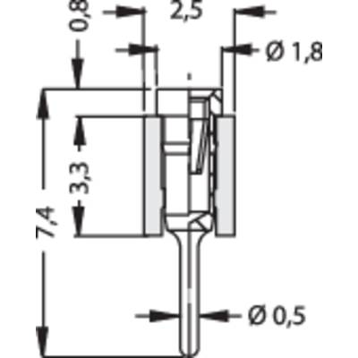 Dessin technique d'un composant mécanique avec dimensions et spécifications, incluant les mesures de longueur et les détails structurels.