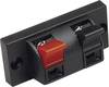 Fiche haut-parleur embase femelle, verticale BKL Electronic 0205025 Nombre de pôles: 2 noir 1 pc(s)