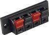 Fiche haut-parleur embase femelle, verticale BKL Electronic 0205026 Nombre de pôles: 4 noir 1 pc(s)